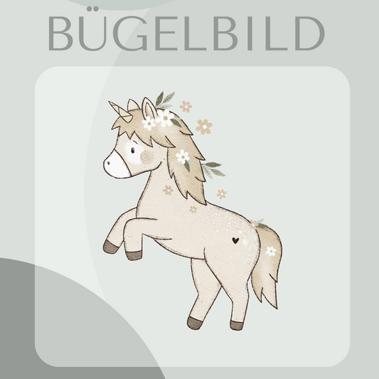 Bügelbild Einhorn