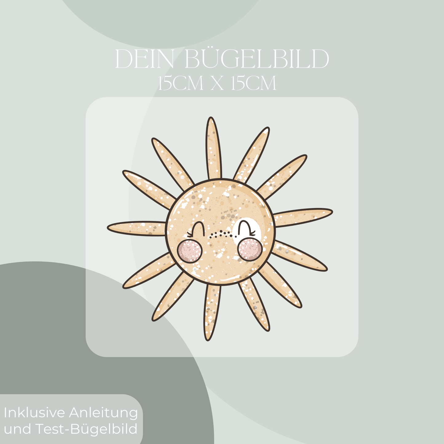 Sonne Maxi- Bügelbild Eigenproduktion