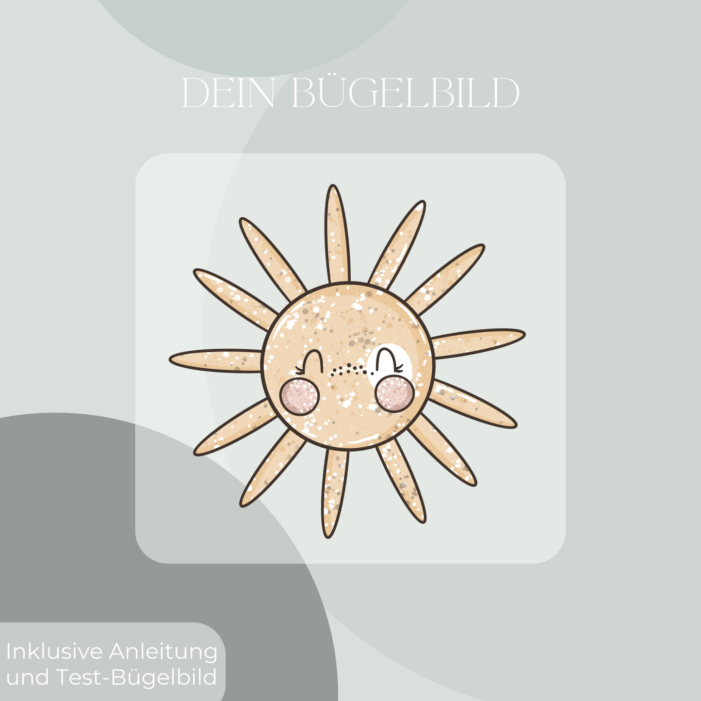 Sonne Mini- Bügelbild Eigenproduktion