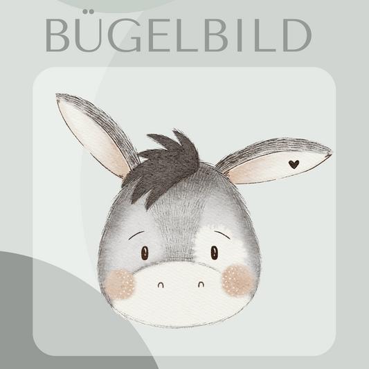 Bügelbild Esel
