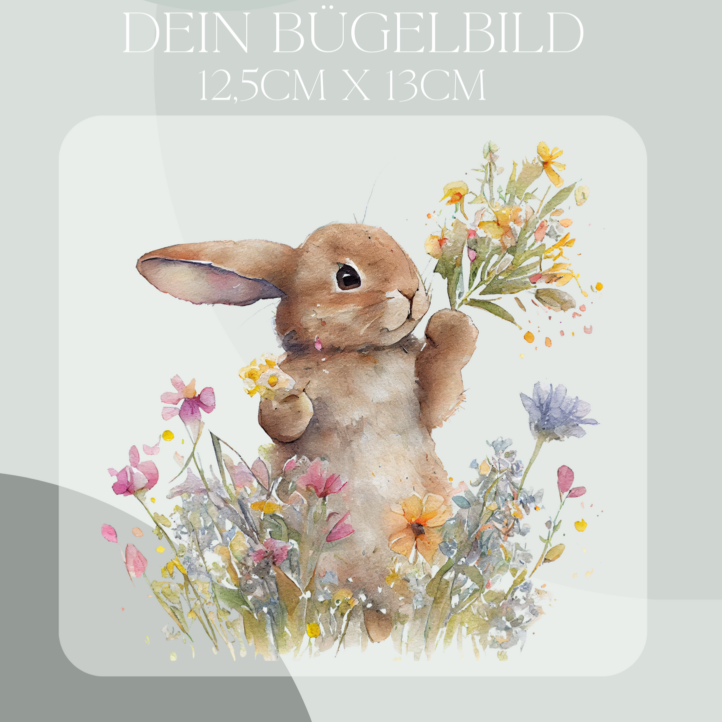 Aquarell Hase II Bügel-Bild Eigenproduktion