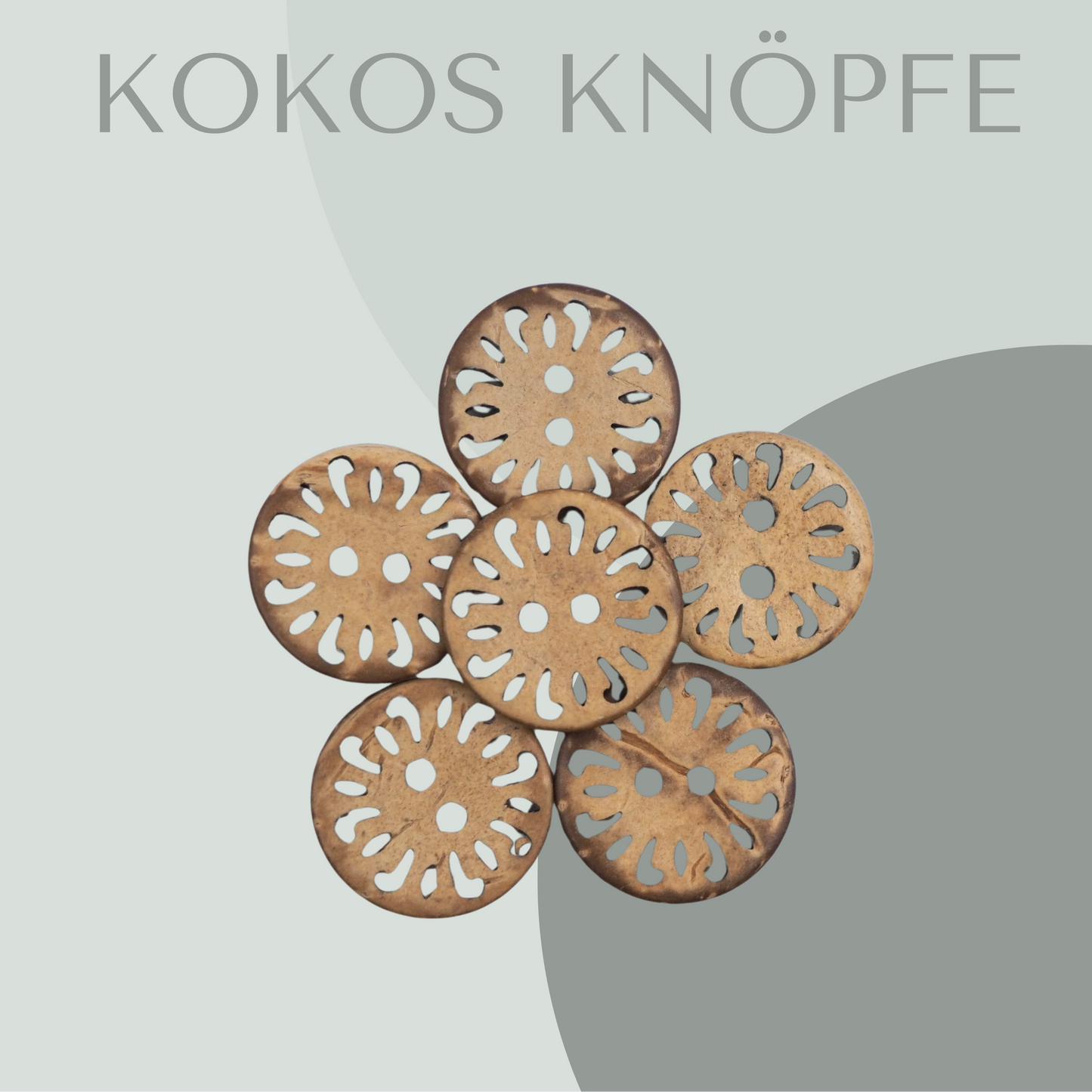 Kokosknopf Mandala 15mm