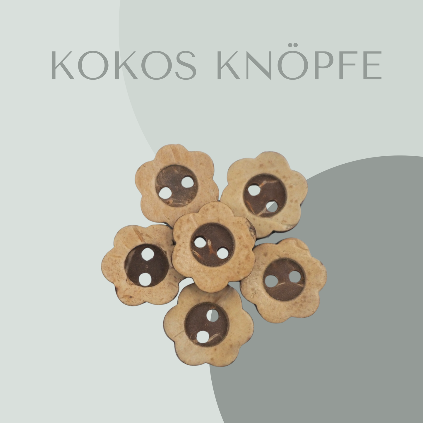 Kokosknopf Blumenform 13mm