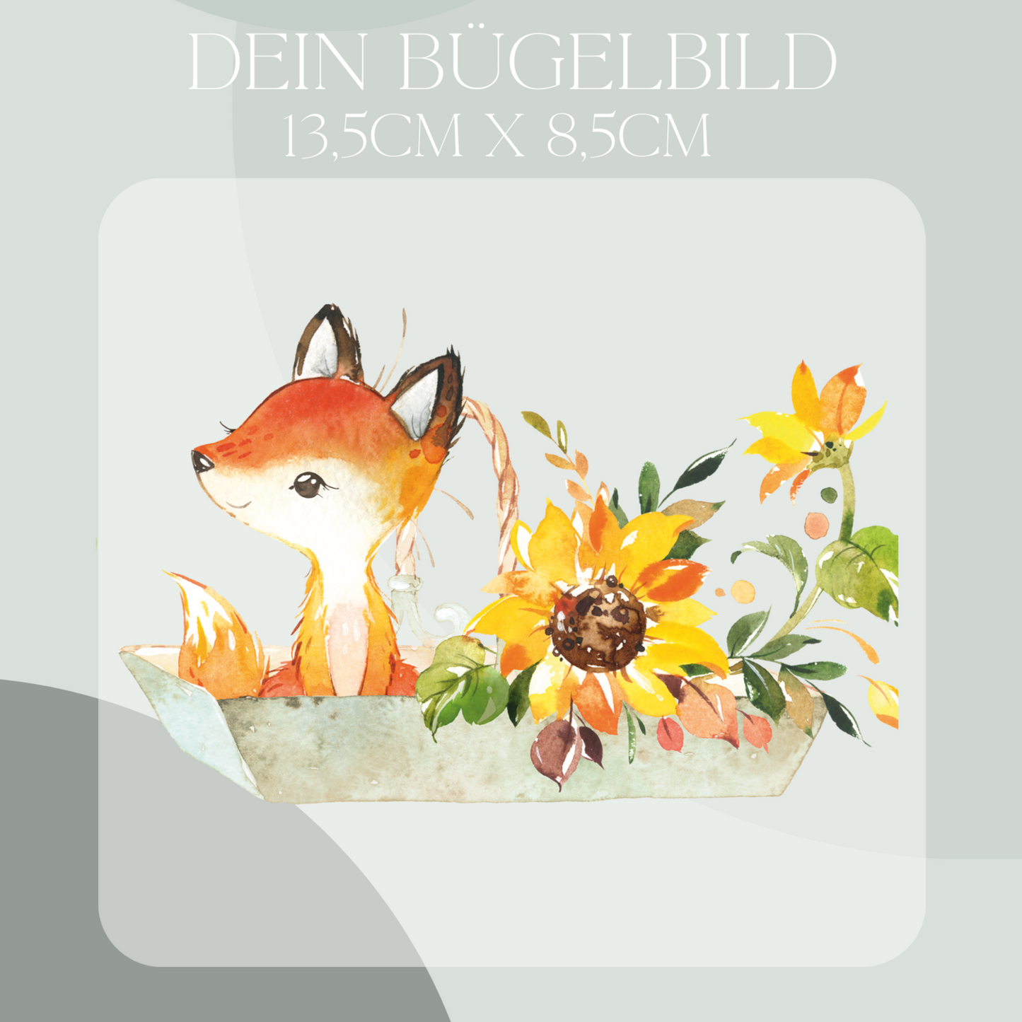Fuchs im Herbst-Korb Bügel-Bild Eigenproduktion