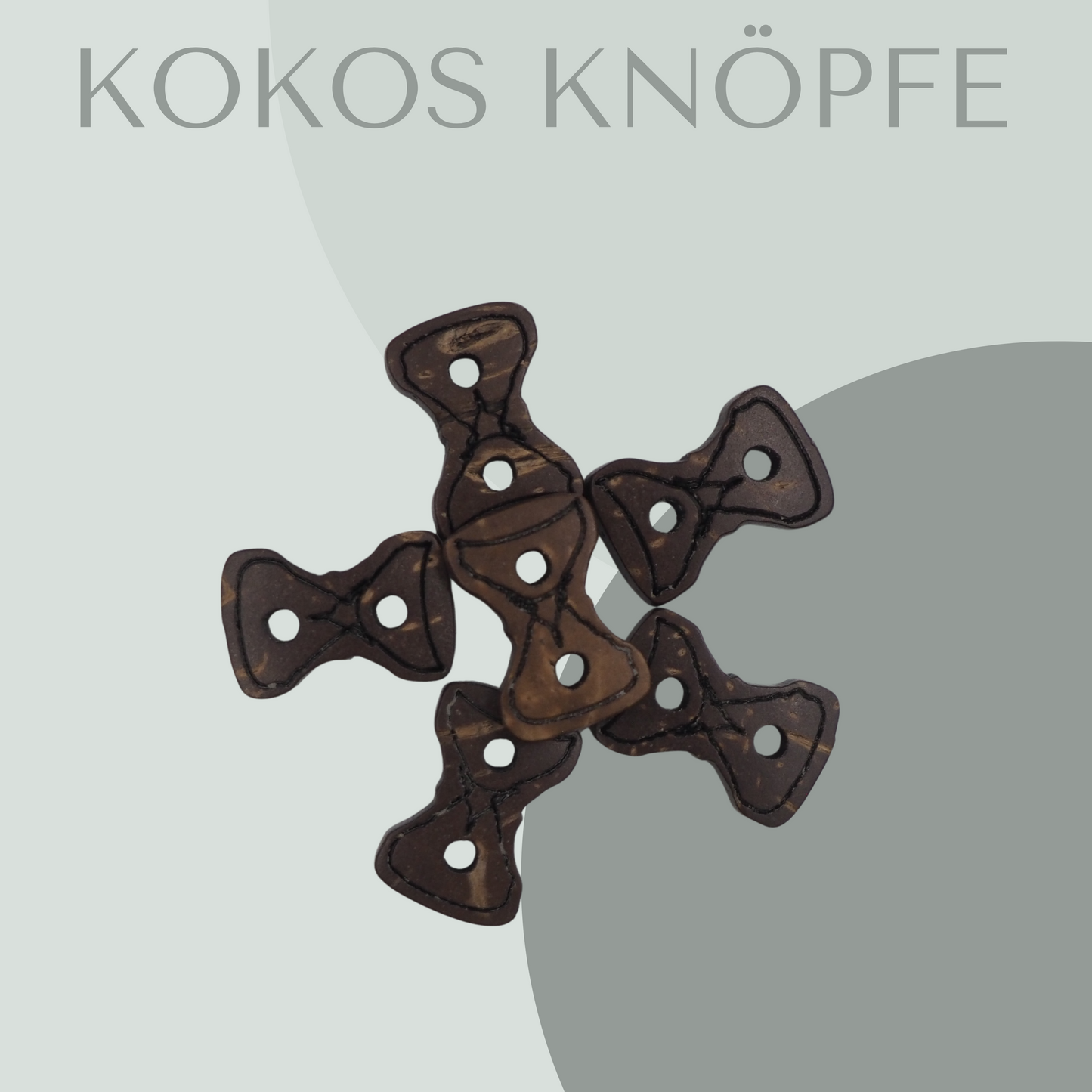 Kokosknopf Schleifenform 14mm