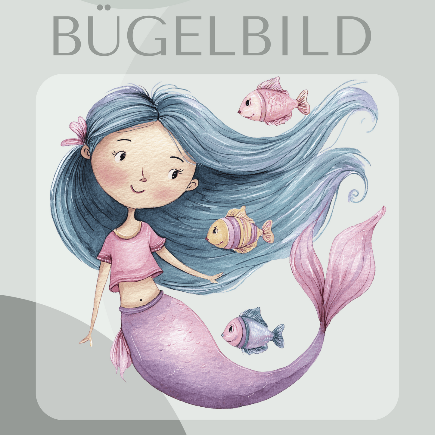 Bügelbild Meerjungfrau mit Fischen