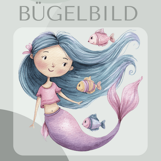 Bügelbild Meerjungfrau mit Fischen