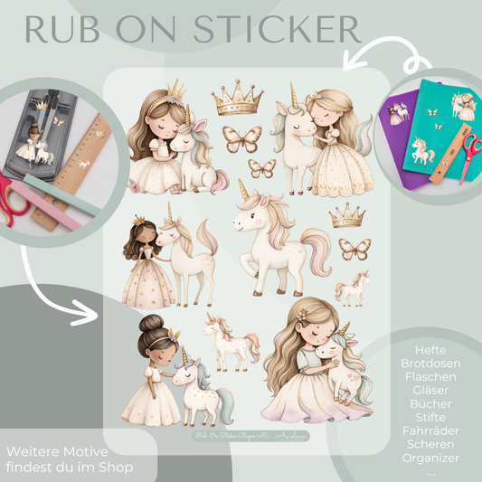 Prinzessin Rub-On Sticker Set
