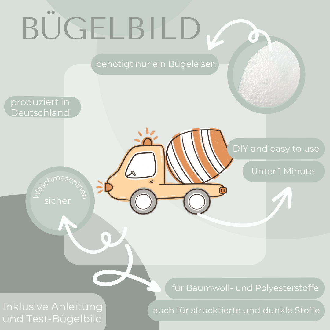 Betonmischer - Bügelbild Eigenproduktion