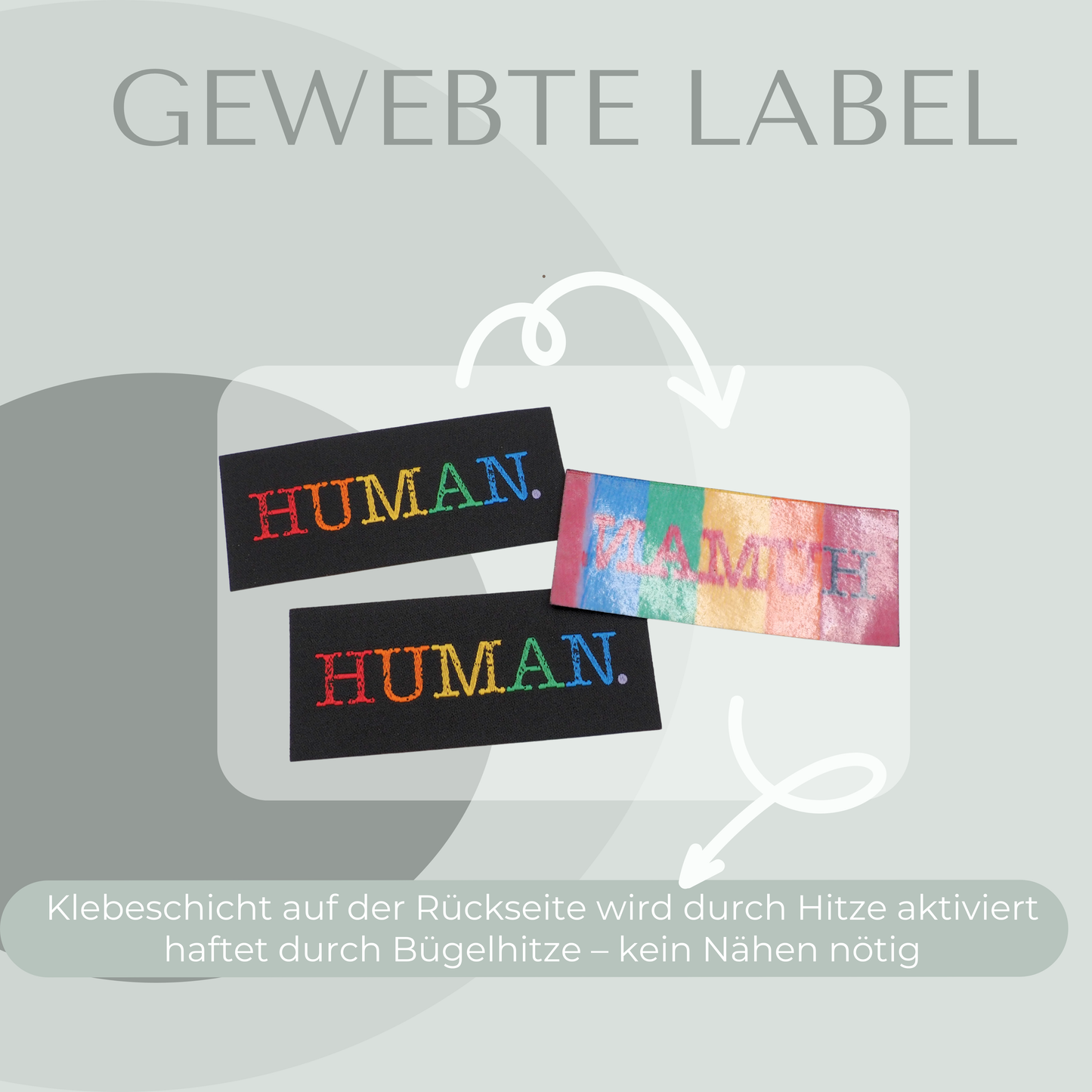 Human Label gewebt Eigenproduktion