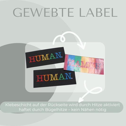 Human Label gewebt Eigenproduktion
