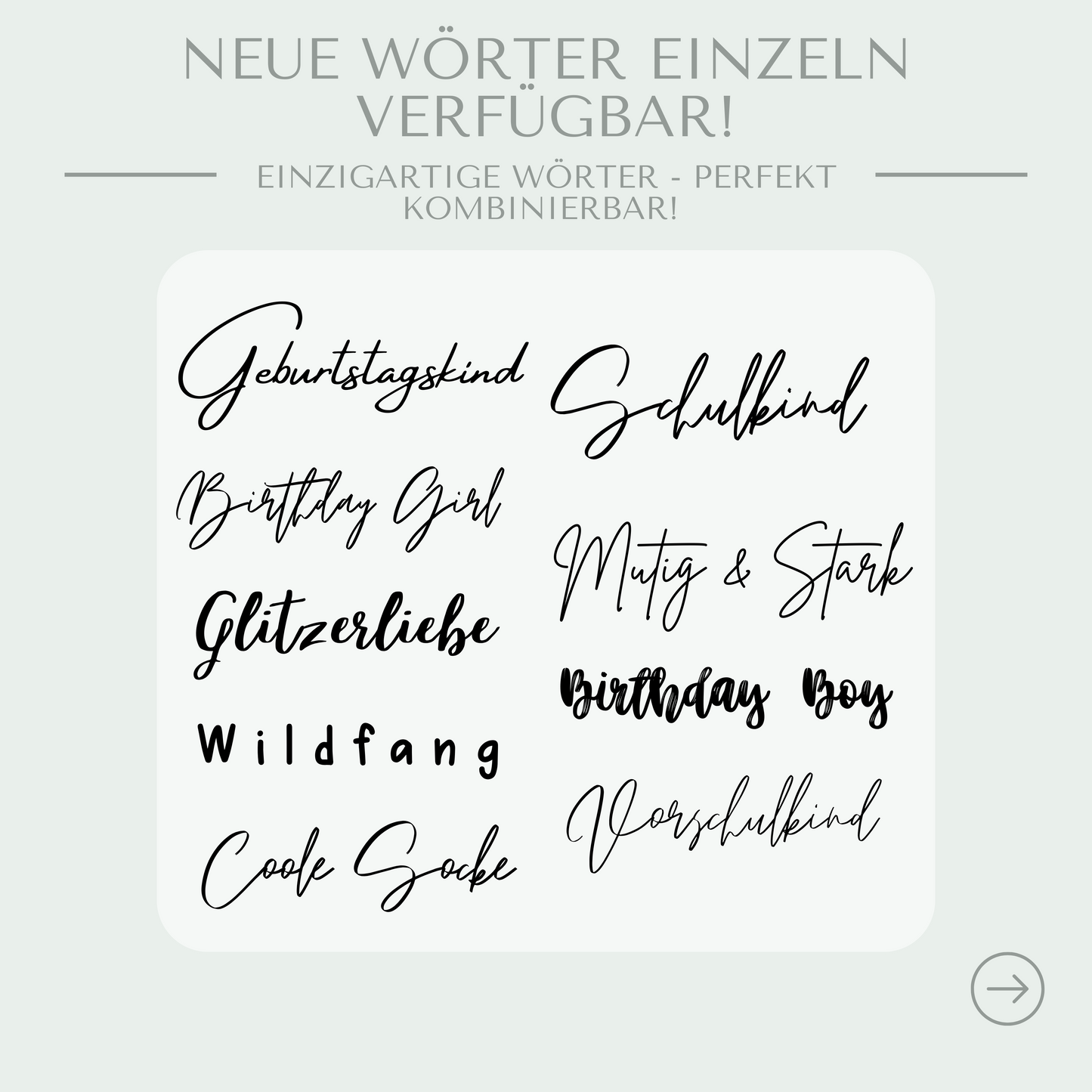 Geburtstag Bügelbild Mix-and-Match mit Motiv