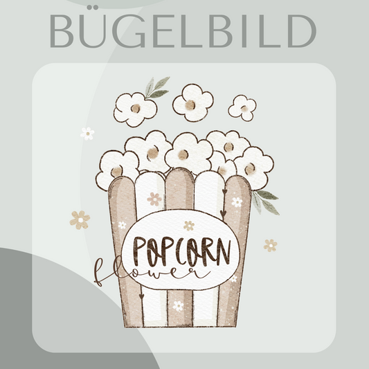 Bügelbild Popcorn