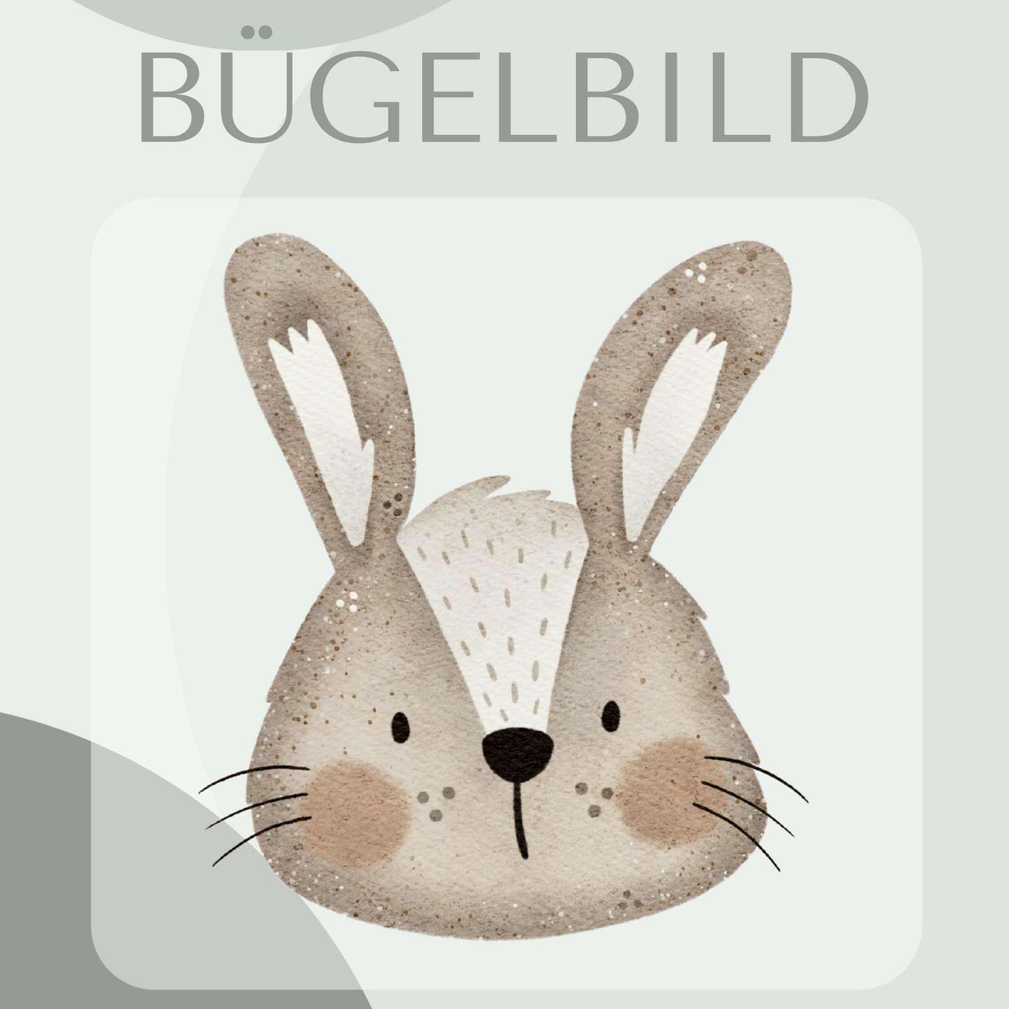 Bügelbild Hase mit weißen Streifen