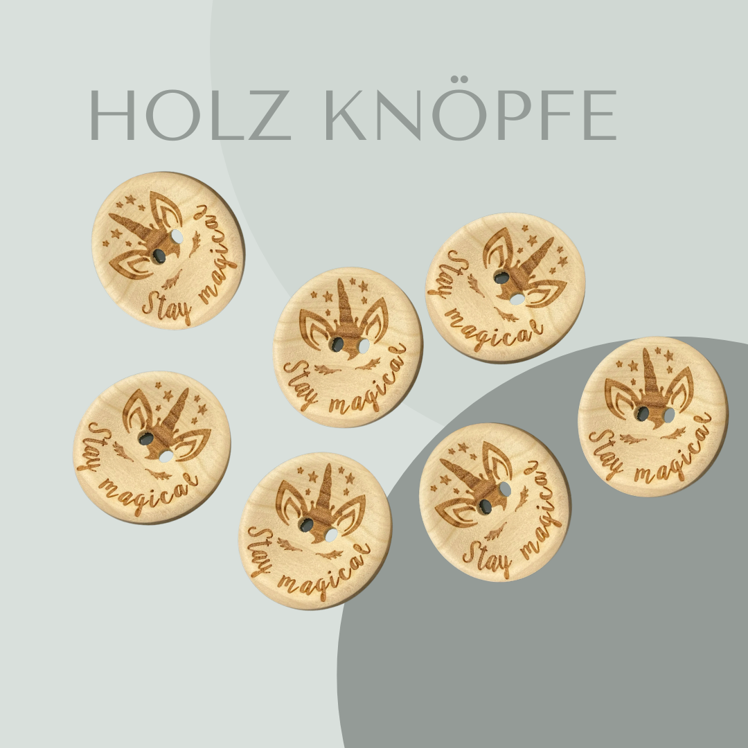 Holzknopf Einhorn 30mm - Ameloua