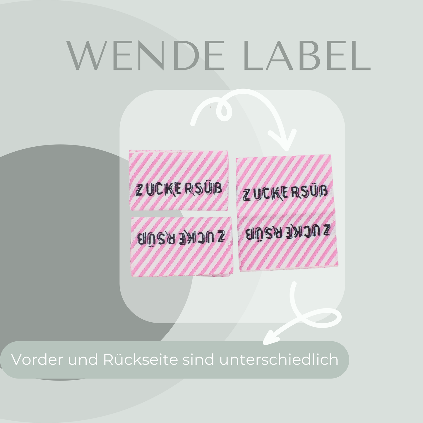 zuckersüß Web Label gewebt Eigenproduktion
