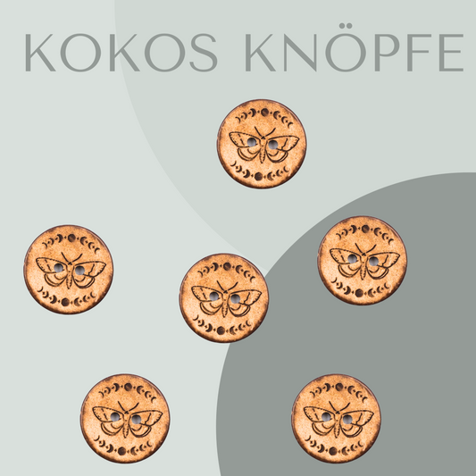 Kokos Knopf Motte