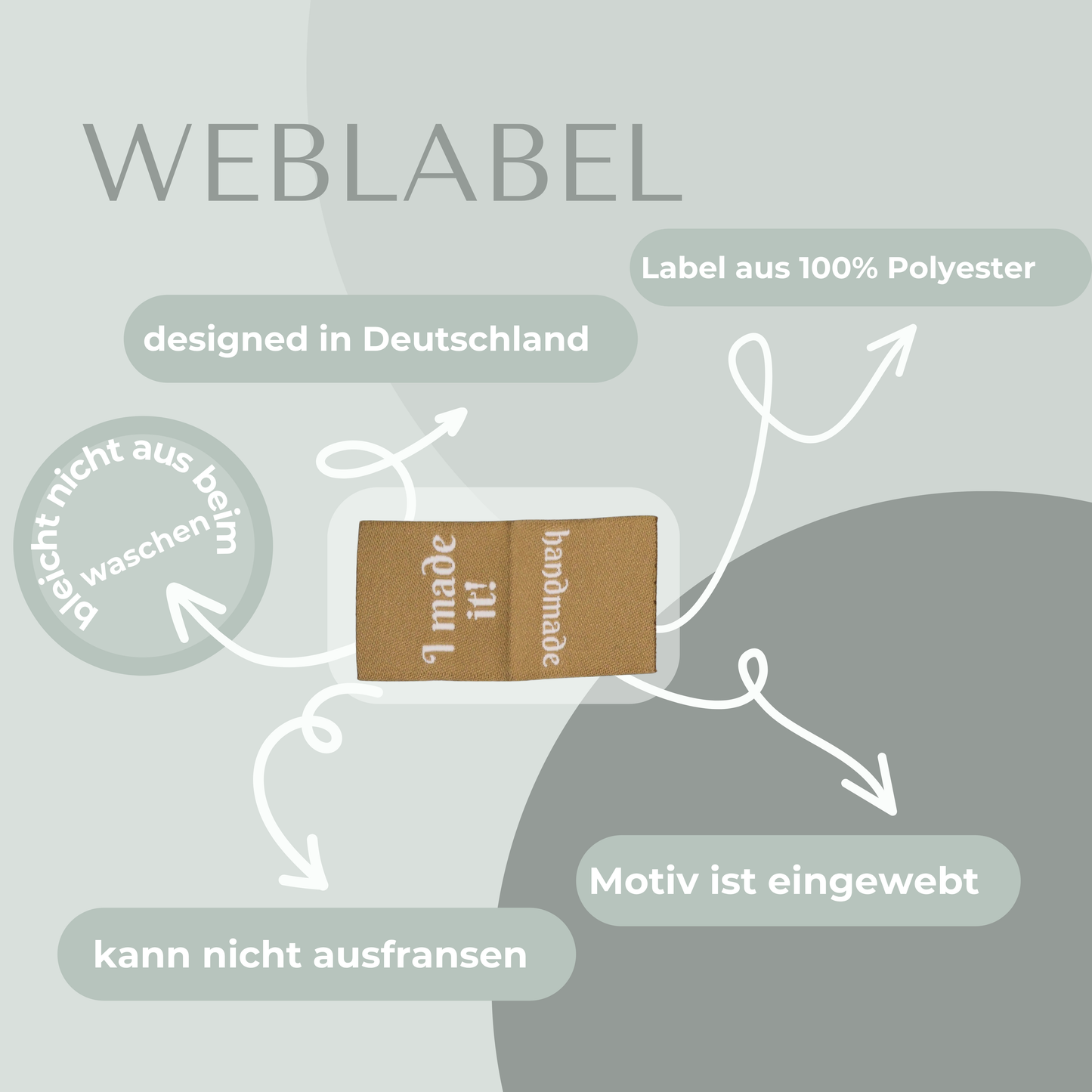 I made it Web Label gewebt Eigenproduktion