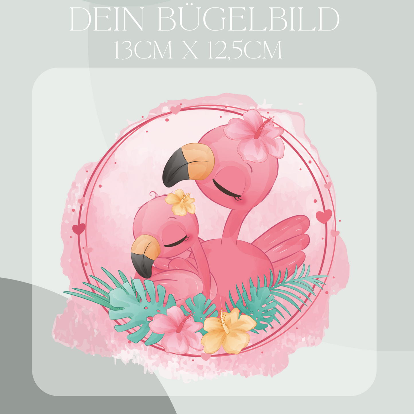 Flamingo Bügel-Bild Eigenproduktion