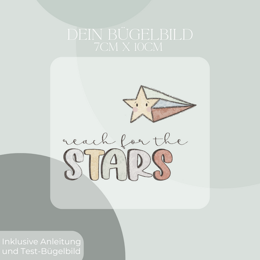 Reach for the stars  - Mini Bügel-Bild BügelbildEigenproduktion