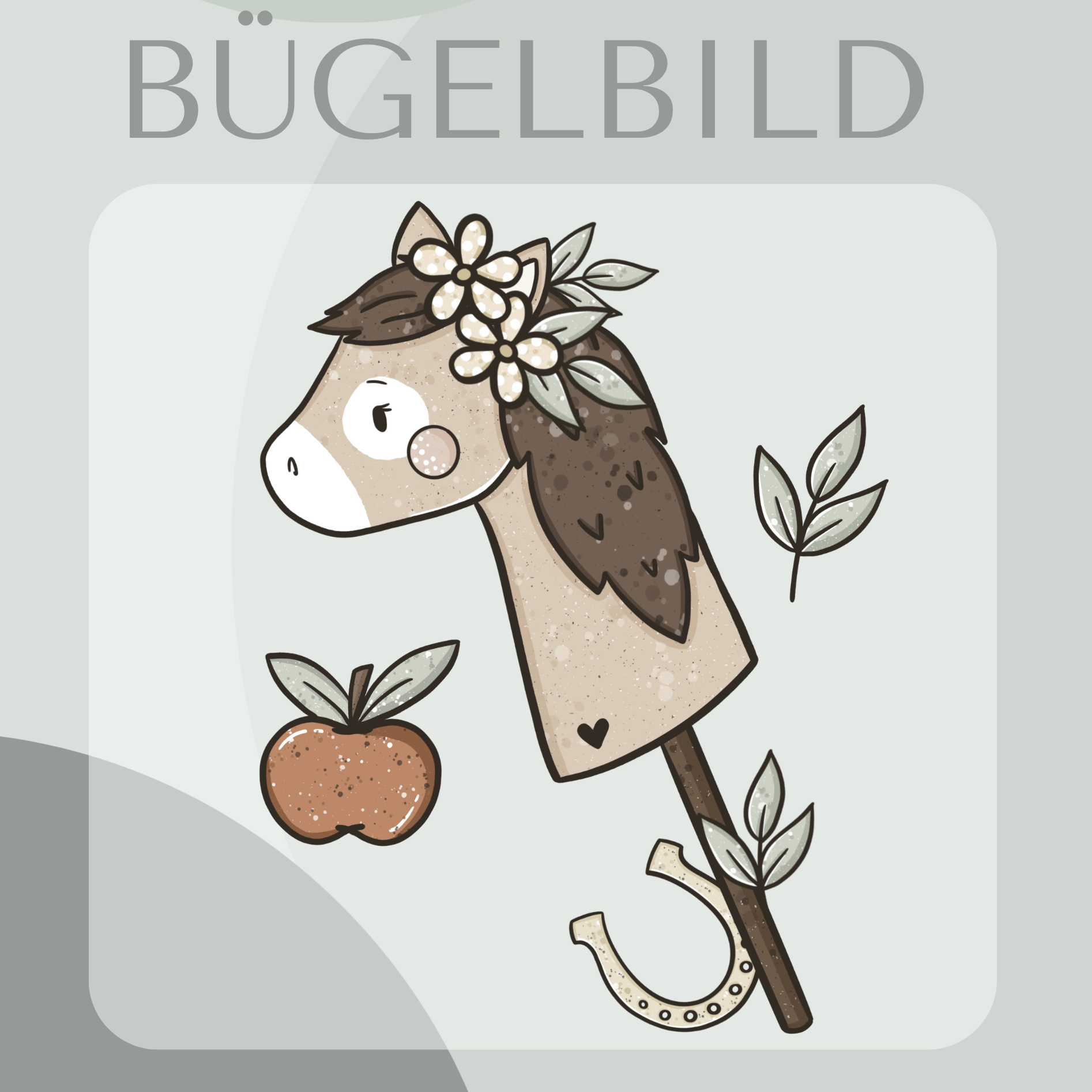 Bügelbild Hobby-Horse Pferd