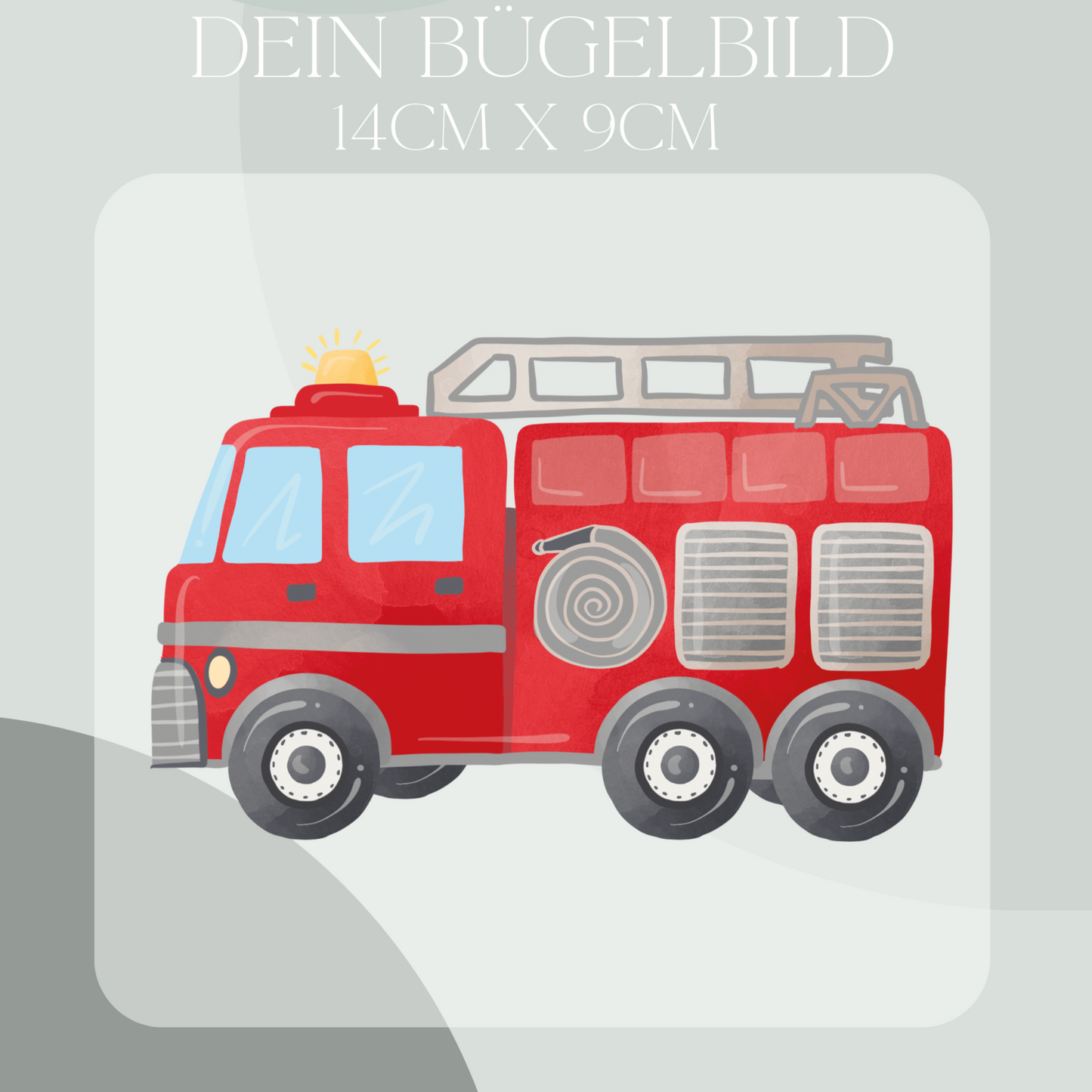 Feuerwehr Auto Bügel-Bild Bügelbild Eigenproduktion