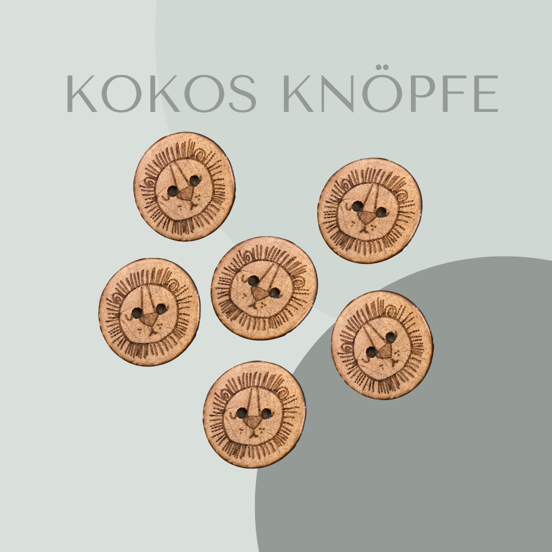 Eigenproduktion Kokosknopf Löwe 20mm - Ameloua