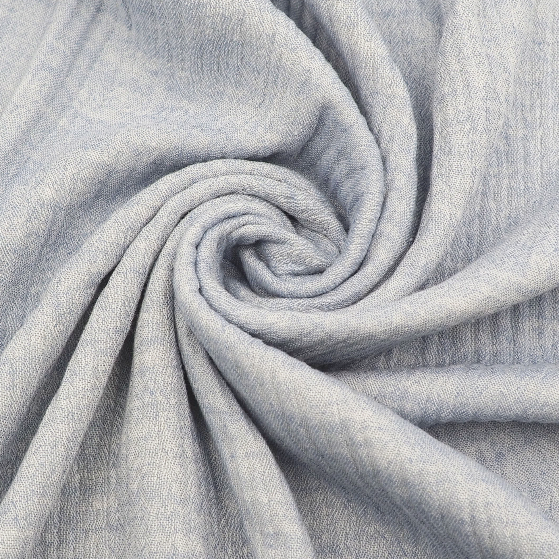 Musselin Uni meliert Double Gauze Hellblau - Main Image