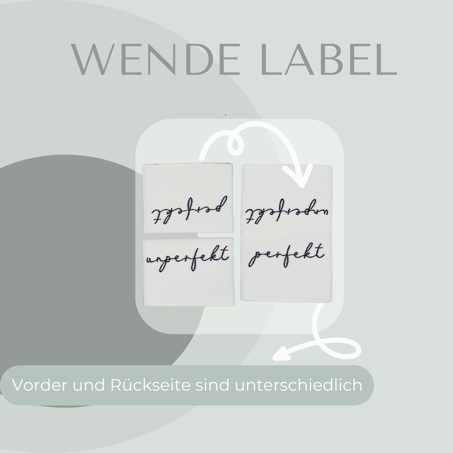 perfekt / unperfekt Web Label gewebt Eigenproduktion