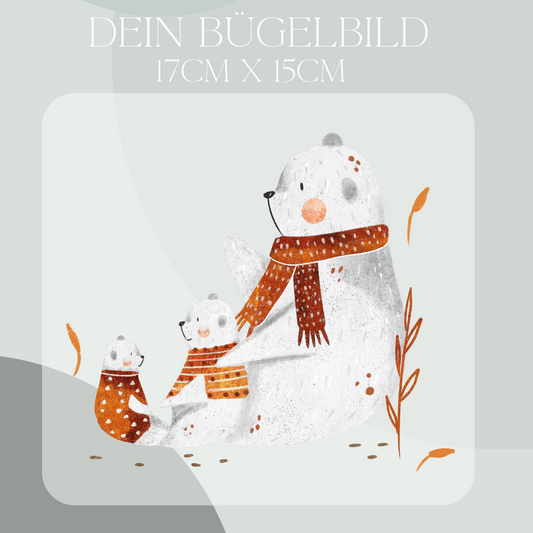 Eisbären Bügel-Bild Bügelbild Eigenproduktion