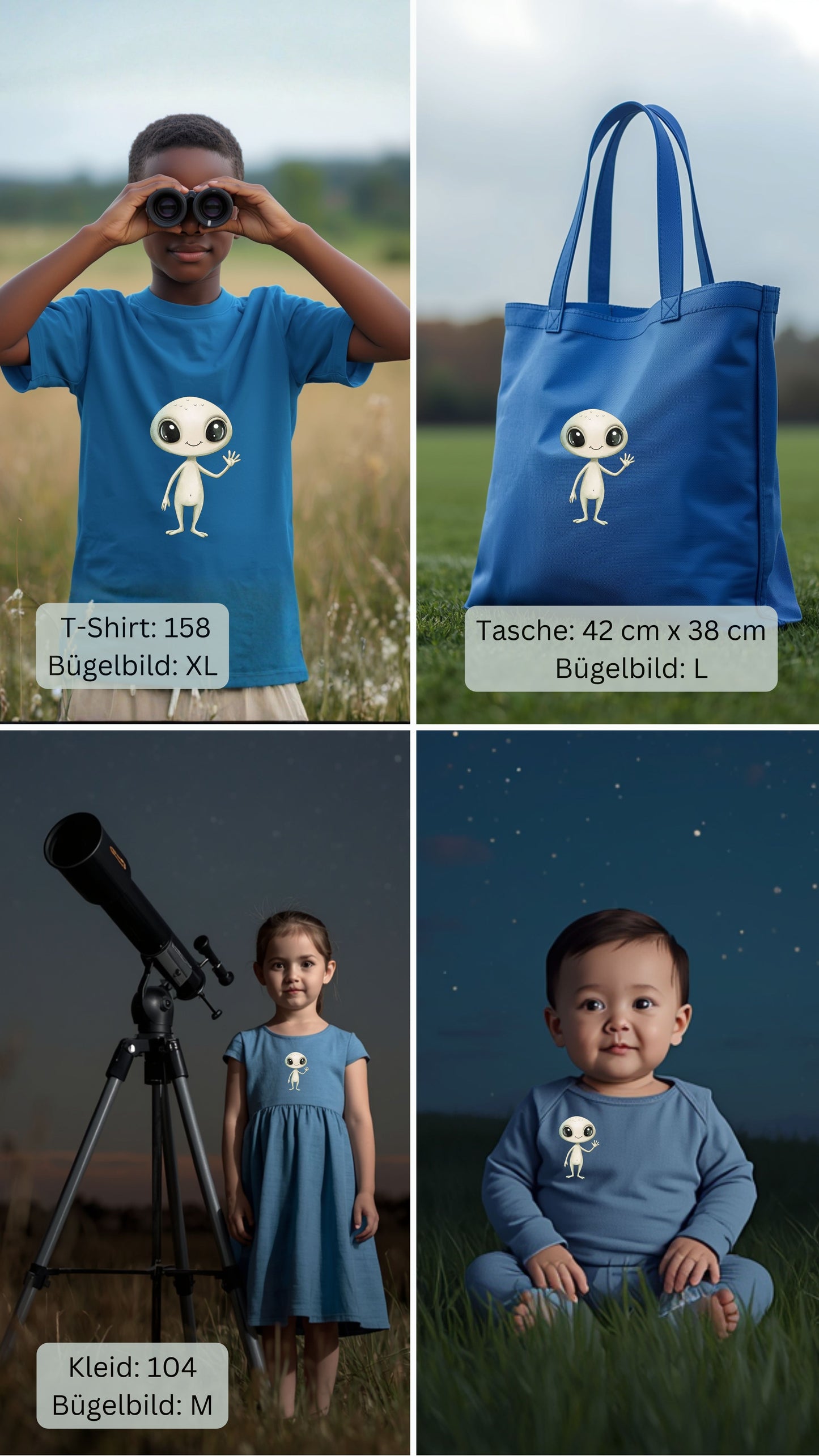 Alien- Bügelbild Eigenproduktion