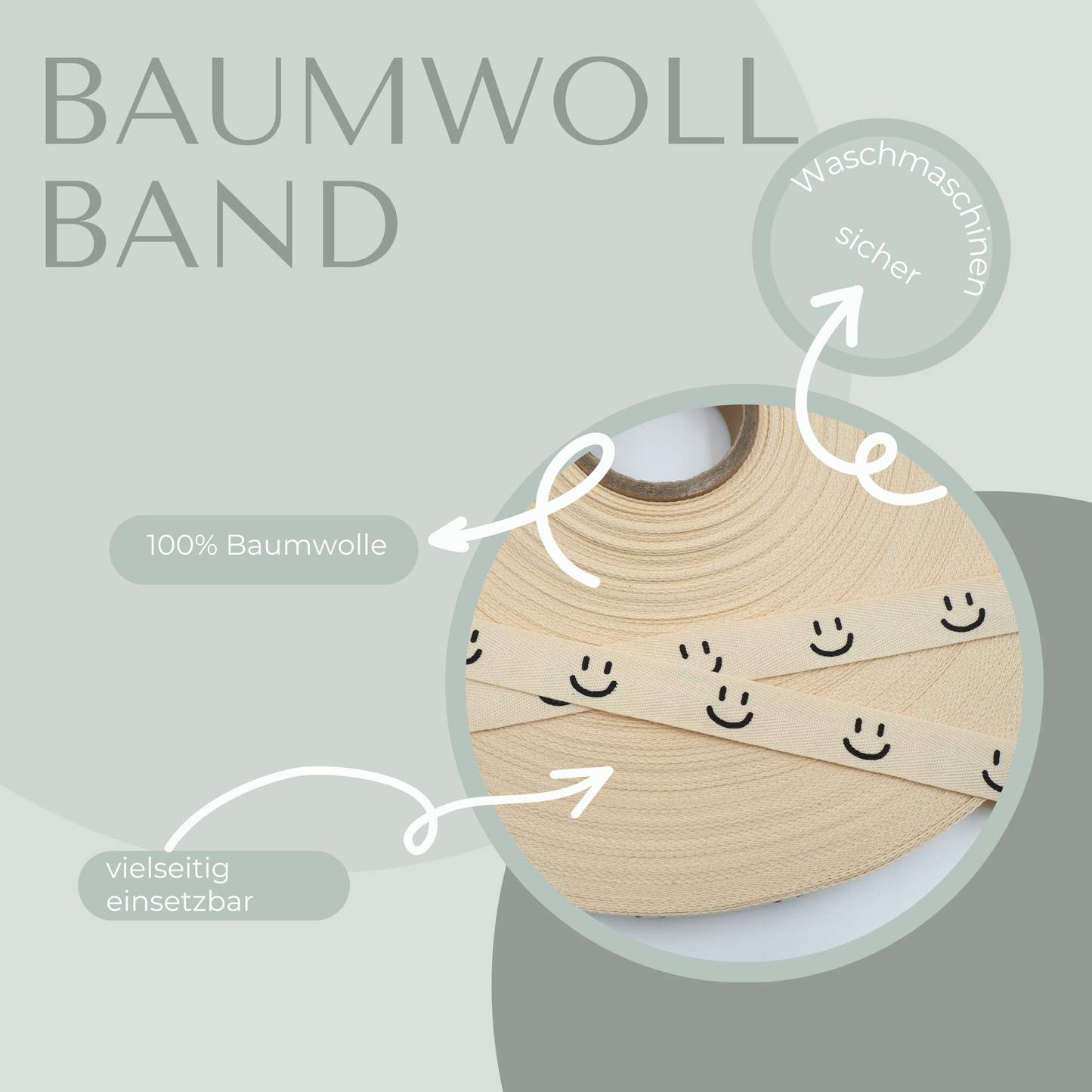 Smile Baumwollband