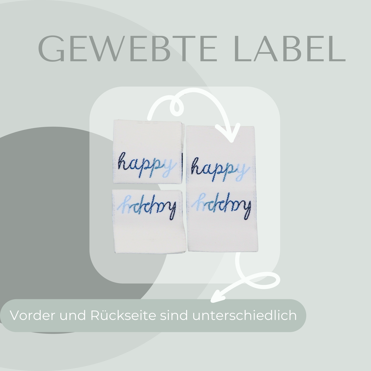 happy Web Label gewebt Eigenproduktion