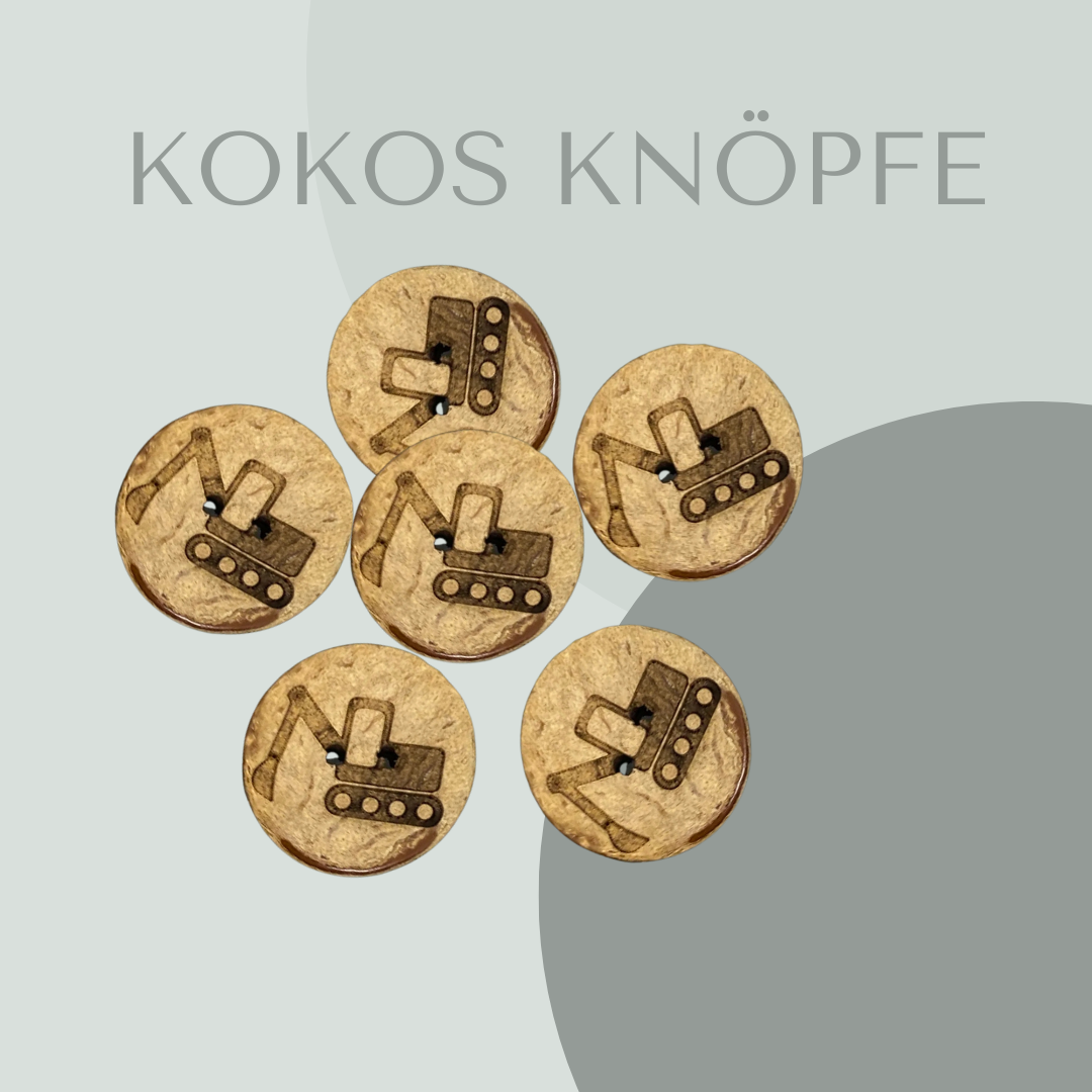Eigenproduktion Kokosknopf Bagger 20mm - Ameloua