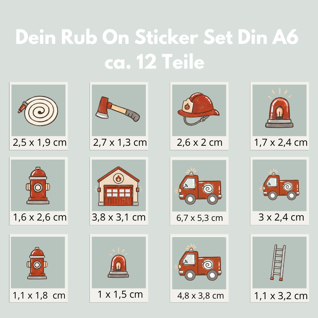 Feuerwehr  Rub-On Sticker Set