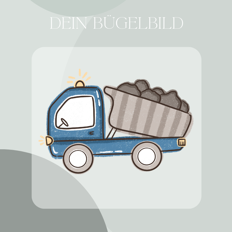 Kipplaster, Bügelbild 