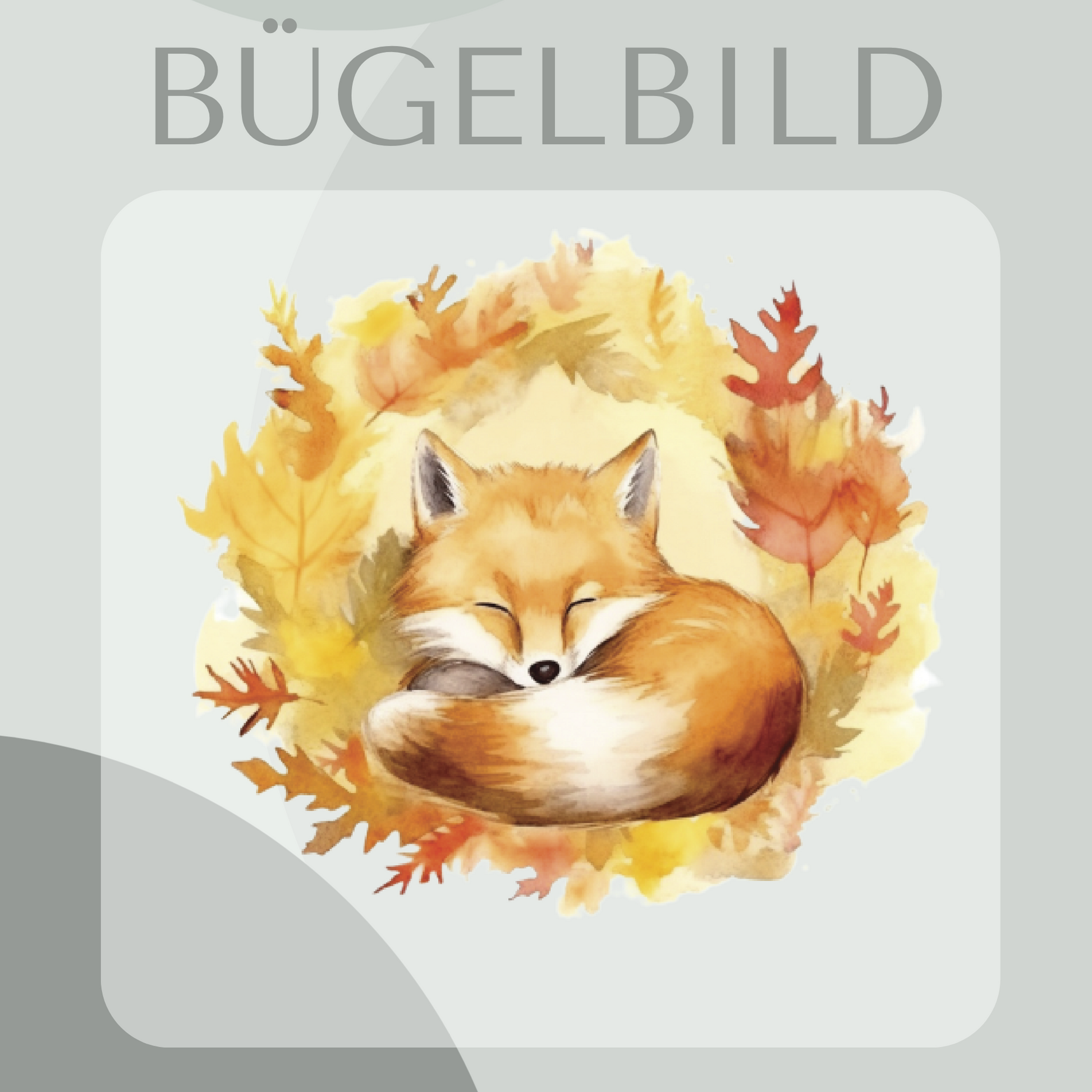 Bügelbild schlafender Fuchs