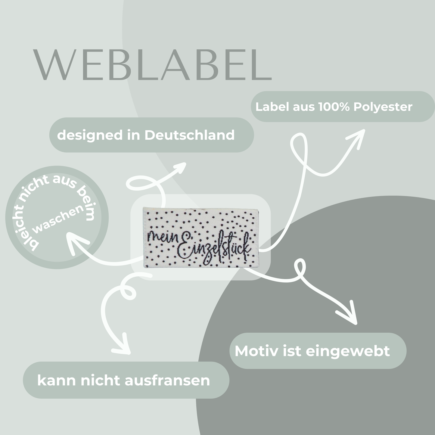 mein Einzelstück Web Label gewebt Eigenproduktion