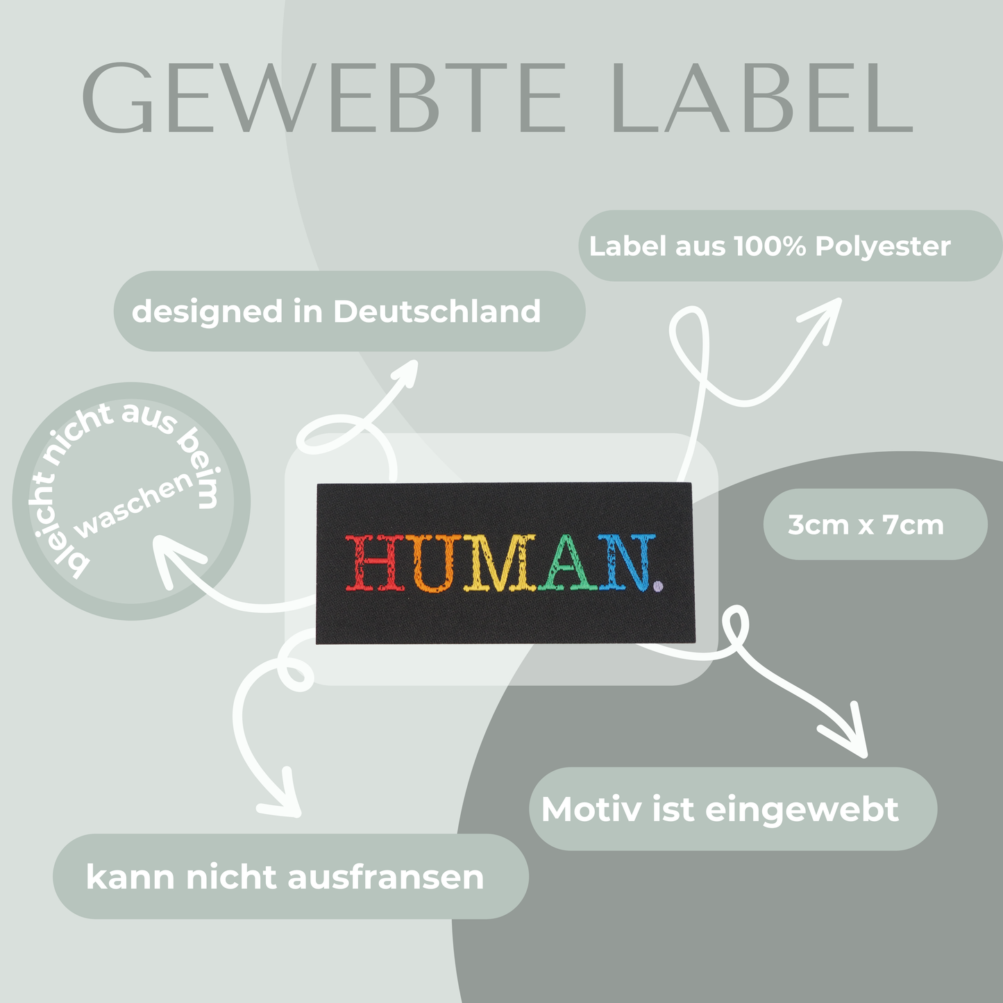 Human Label gewebt Eigenproduktion