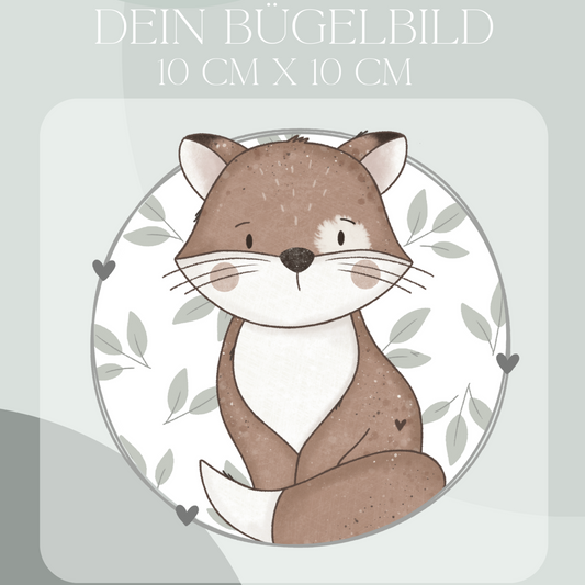 Fuchs Kreis LMS - Mini Bügel-Bild Bügelbild Eigenproduktion