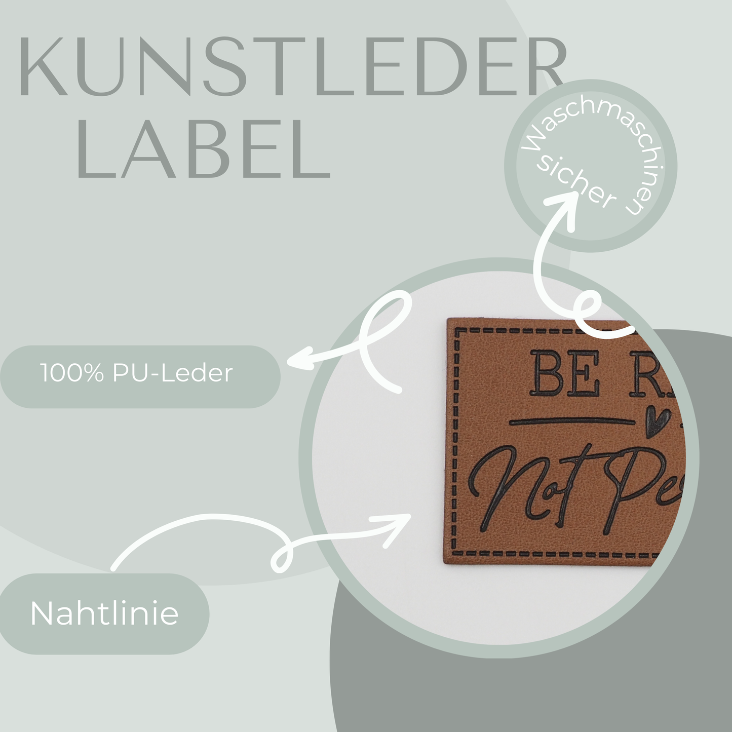 Be Real Not Perfect Kunstlederlabel Kunstleder Label Eigenproduktion