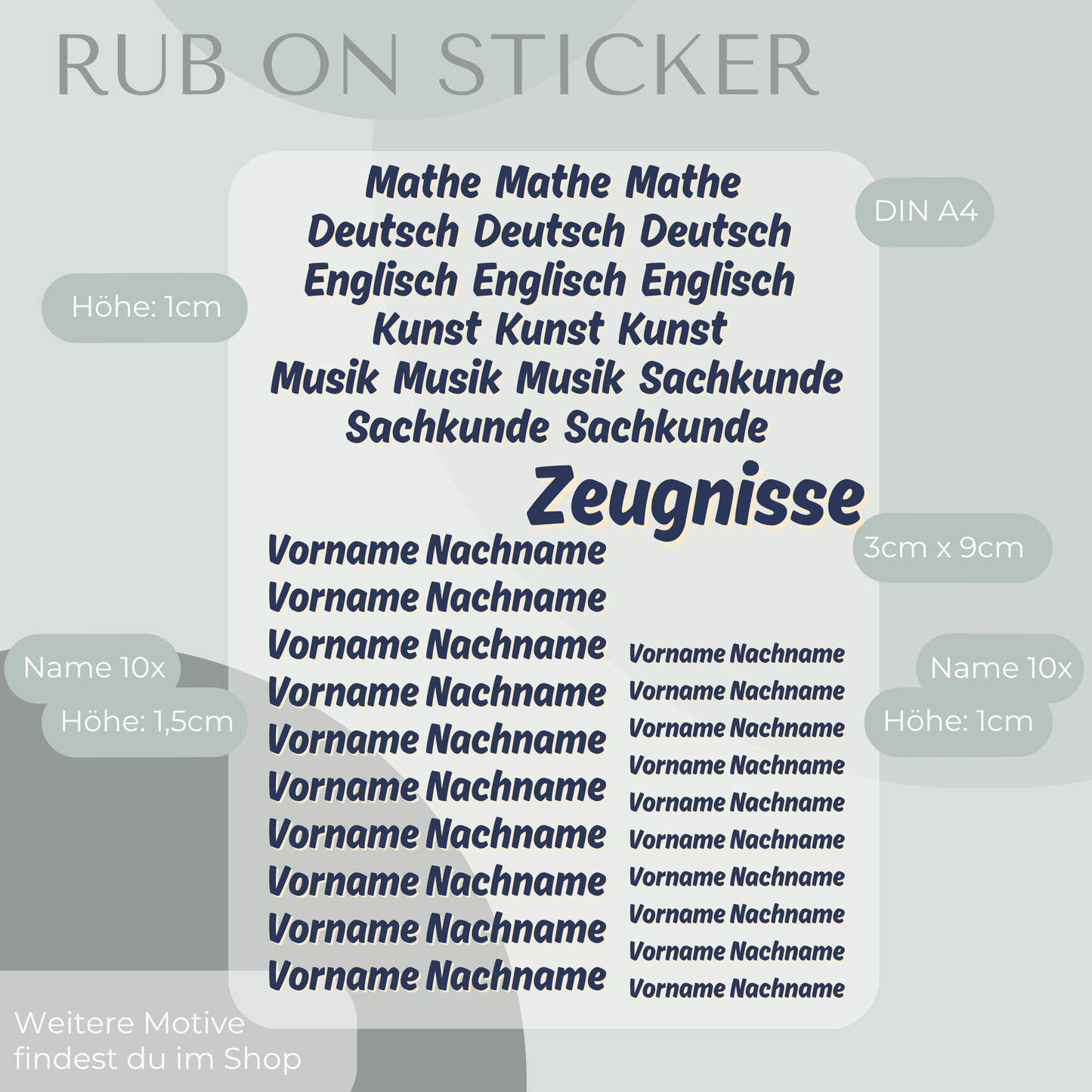 Astronaut Rub-On Sticker Set personalisierbar