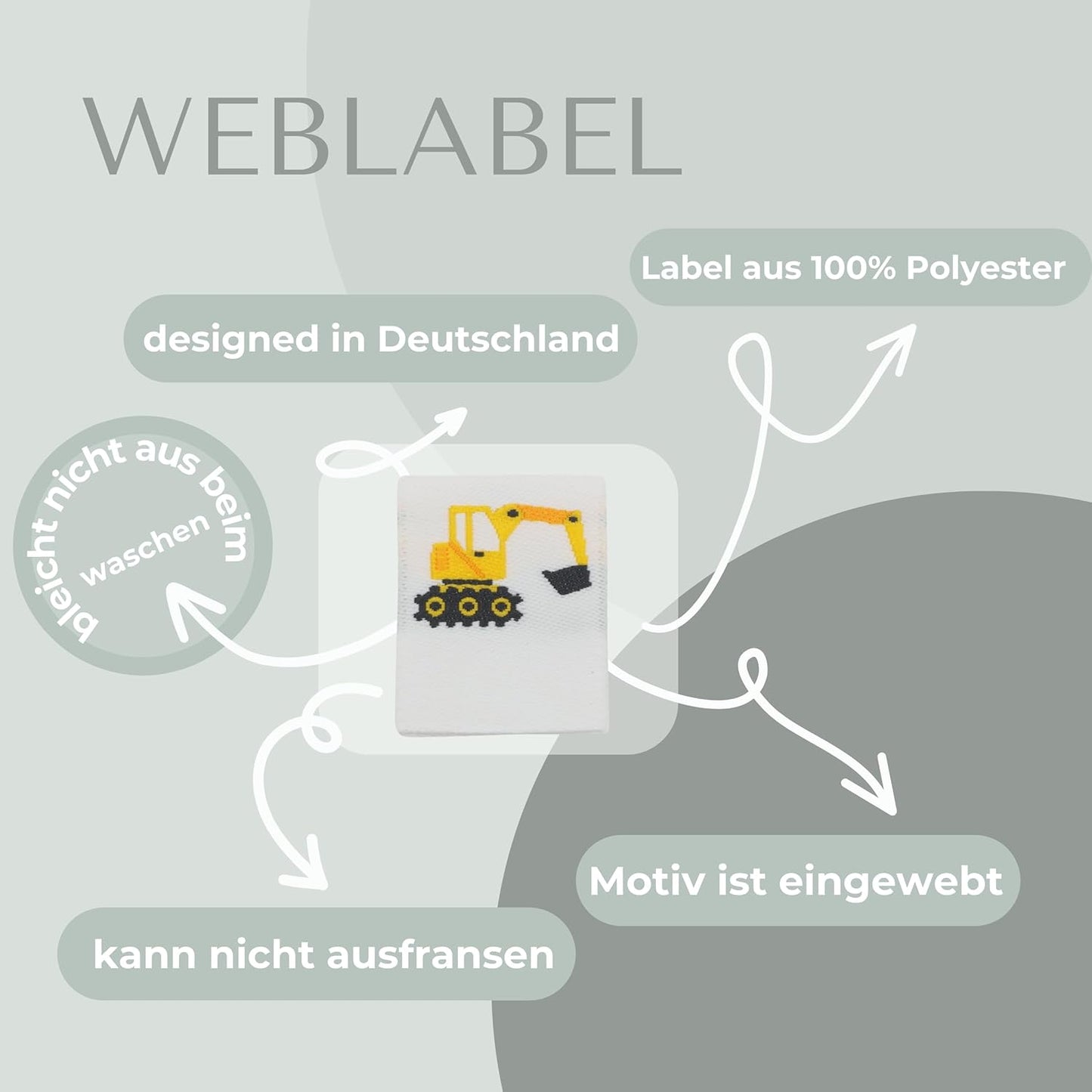 Jungen Set, 40 Stück - Webetiketten, Gewebte Label Paket