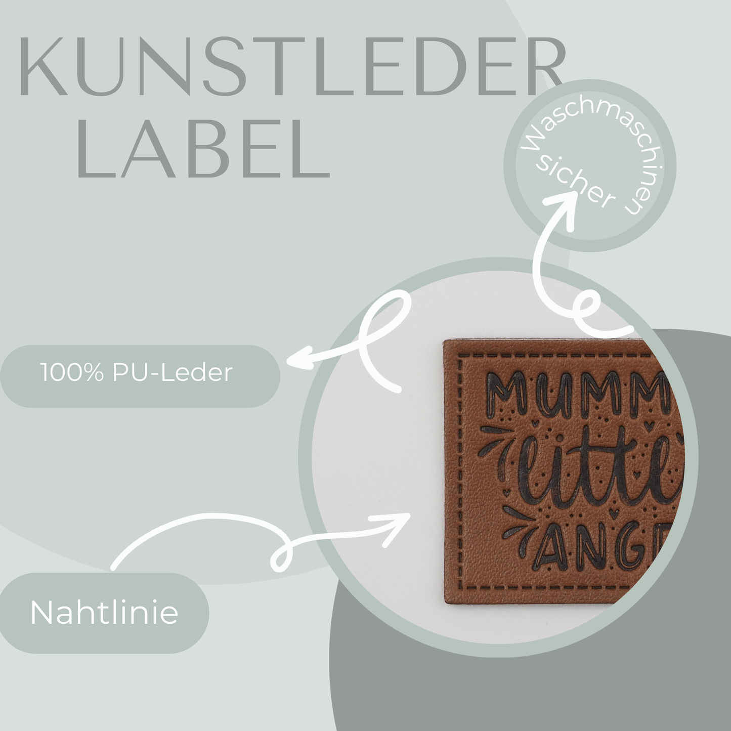Mummys little Angel Kunstlederlabel Kunstleder Label Eigenproduktion