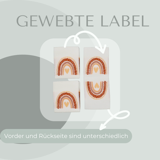 Regenbogen Web Label gewebt Eigenproduktion