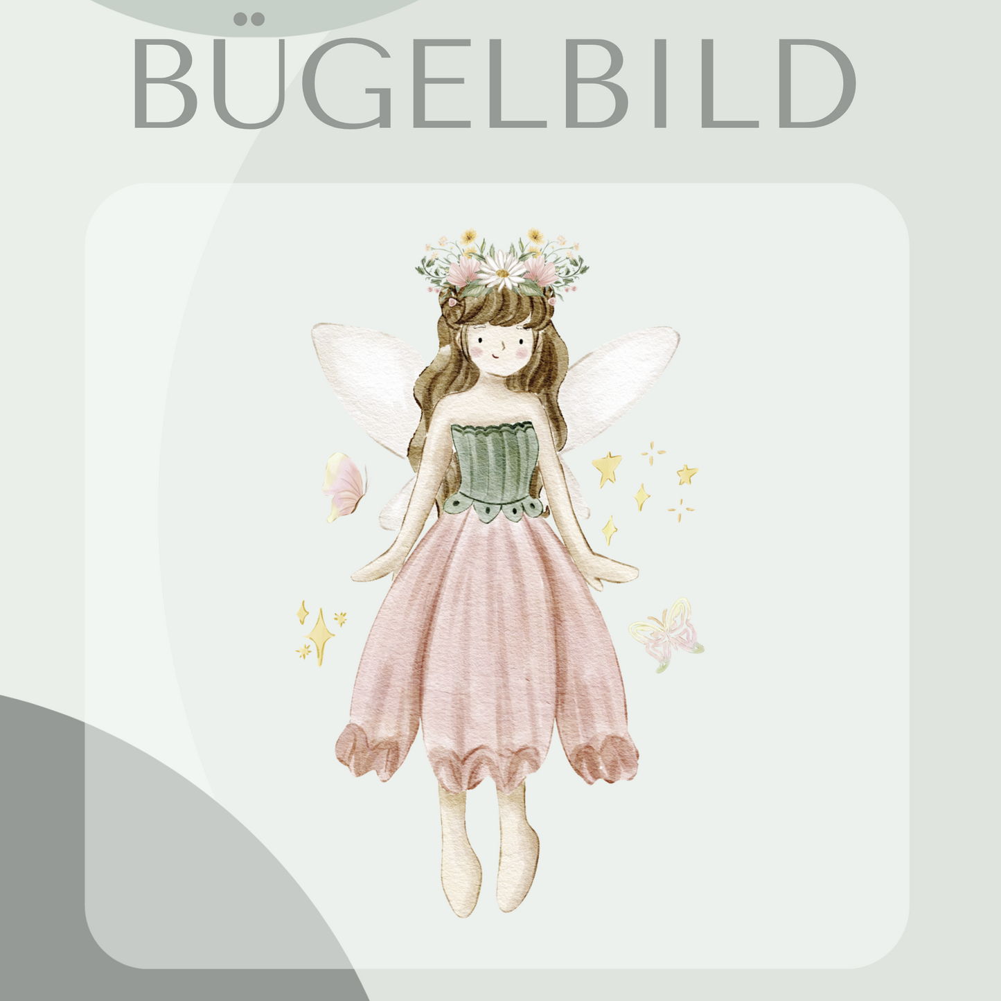 Bügelbild Blumen-Fee