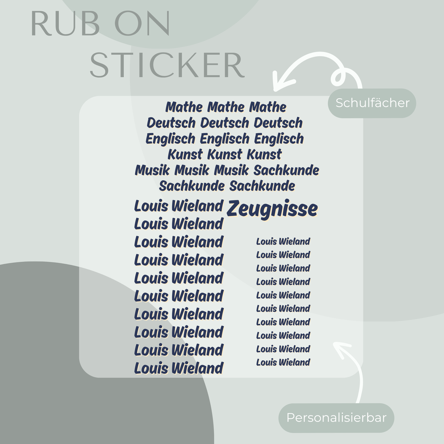 Astronaut Rub-On Sticker Set personalisierbar