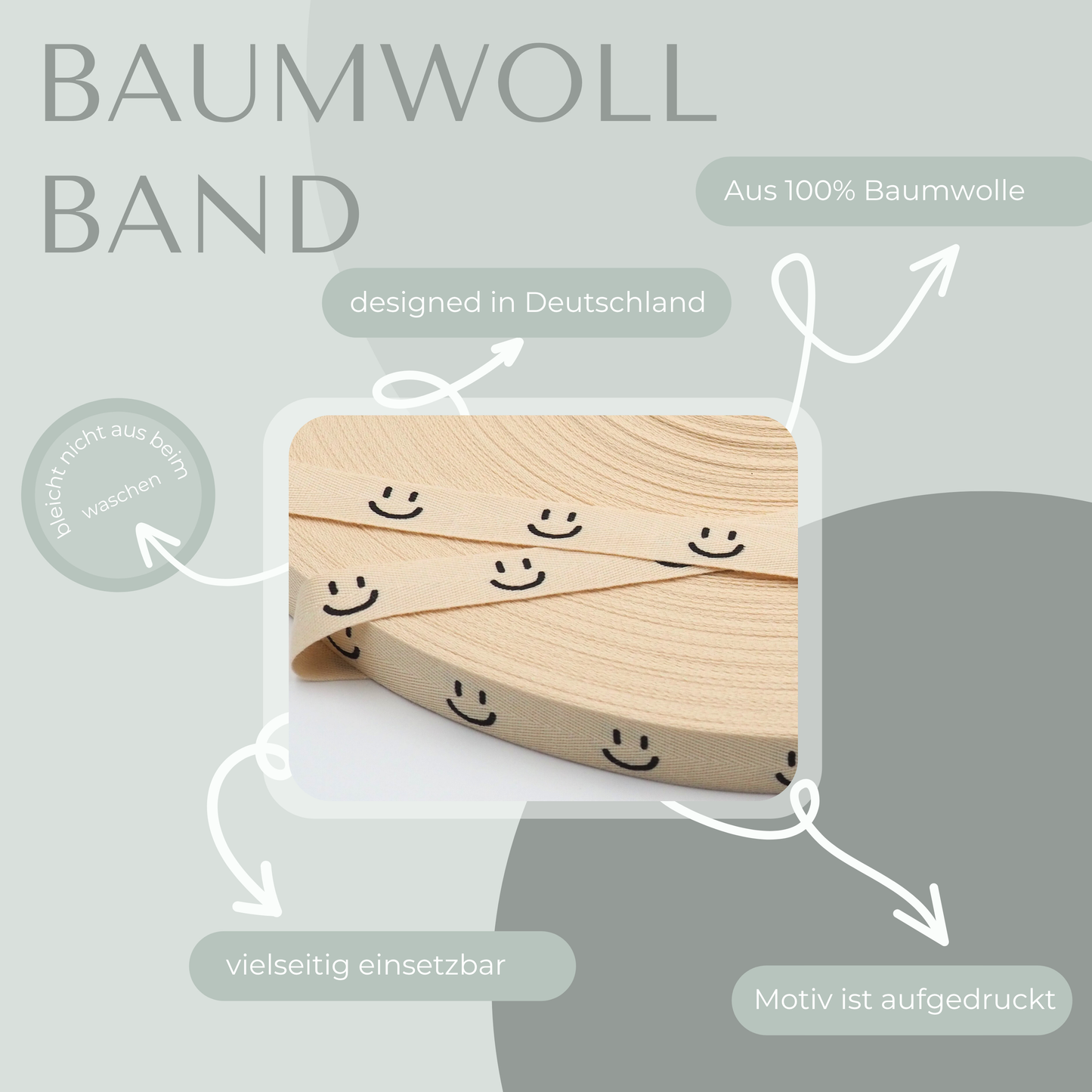Smile Baumwollband