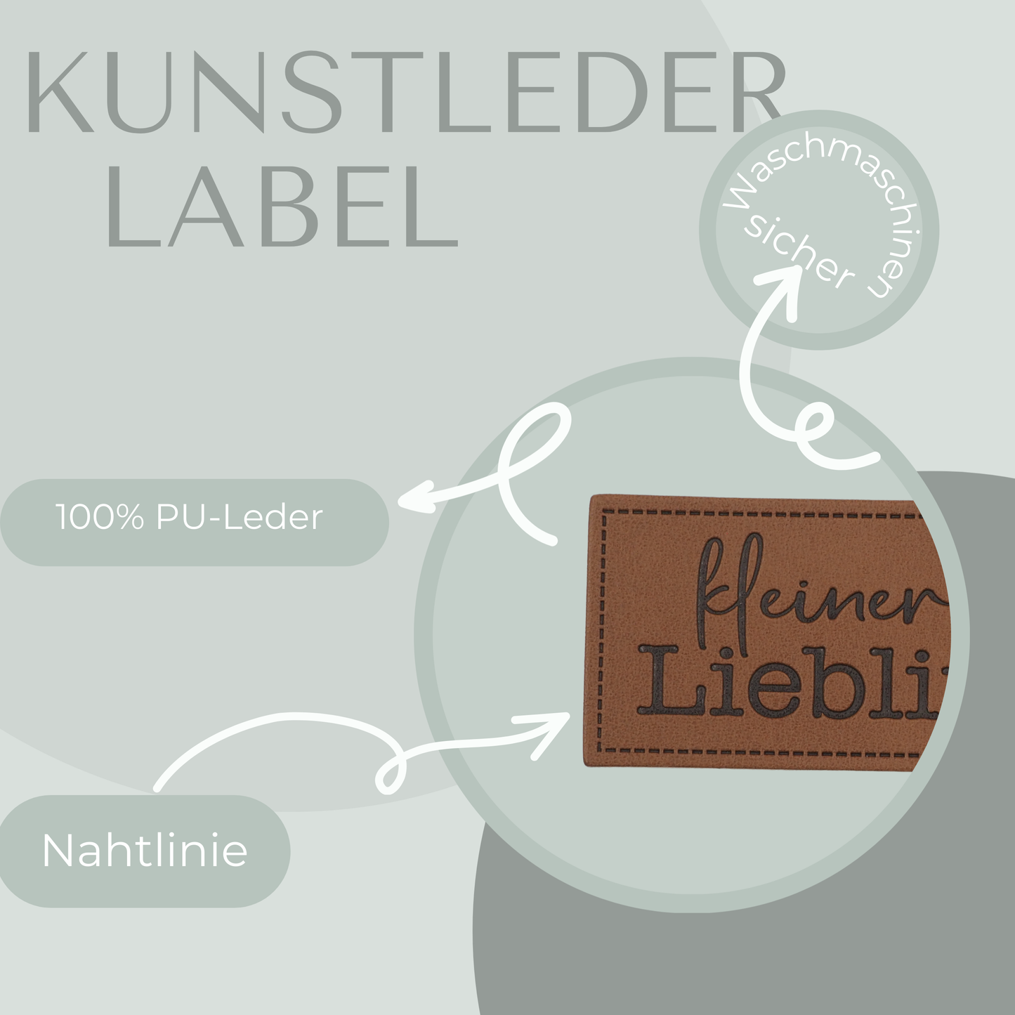 kleiner Liebling Kunstlederlabel Kunstleder Label Eigenproduktion