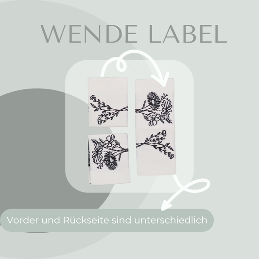 Blumen Web Label gewebt Eigenproduktion